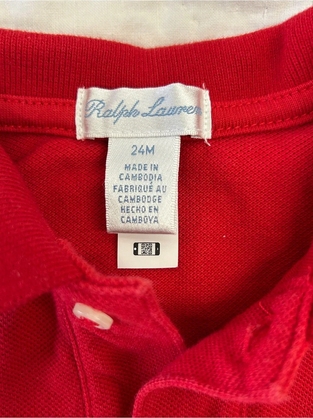 Ralph Lauren toddler polo shirt in red, size: 24M